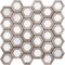 Apollo Tile Miele Beige & White Hexagon 4.19 sq.ft 11.5 in. x10.5 in. Marble Mosaic Tile, 5PK APLKB99G01EC25 - alternate 1